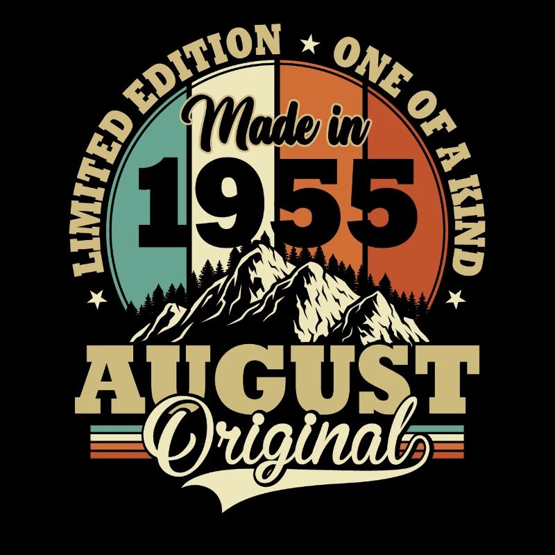 Jahrestag August 1955 Geburtstags Geschenk