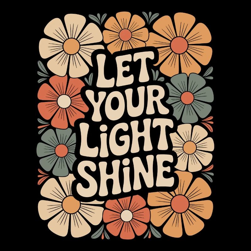 Lass Dein Licht Erstrahlen Positivitätszitat Boho