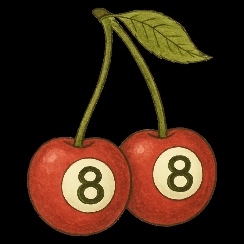 Cherry 8 Ball Retro Pool Vibes Design