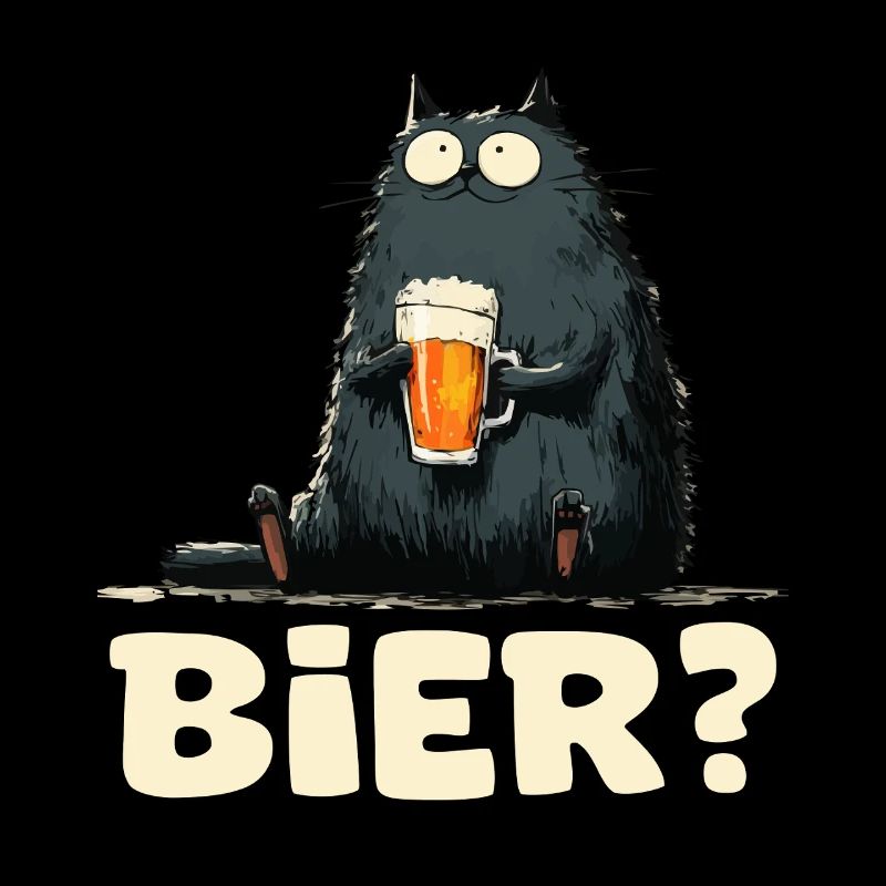Drôle de chat avec de la bière