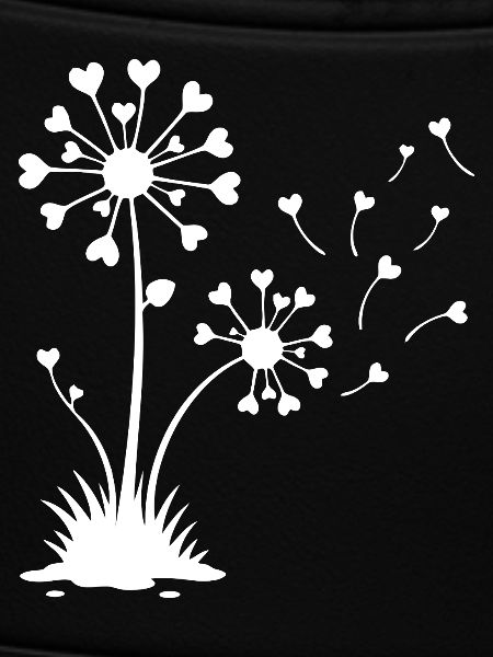 Minimalistisches Löwenzahn-Blumendesign