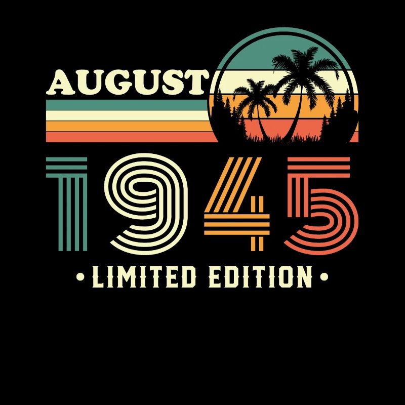 August 1945 Retro Vintage Birthday Gift