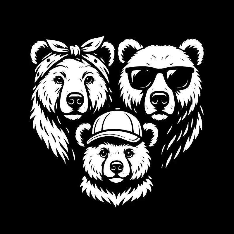 Bear Family - Mom Dad Son Gift