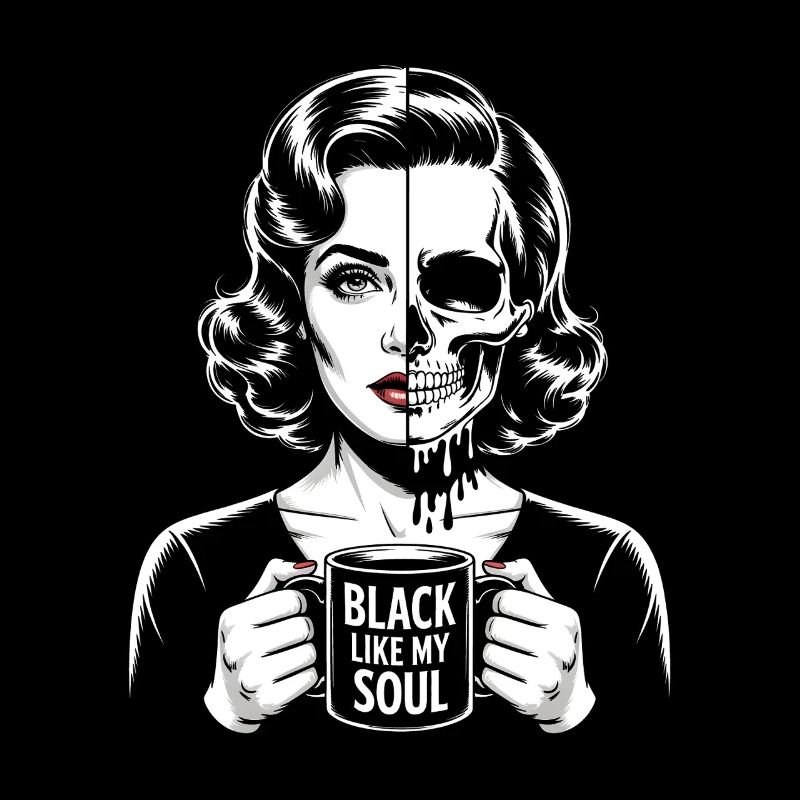 Noir comme mon âme ! Goth Café Emo Girl