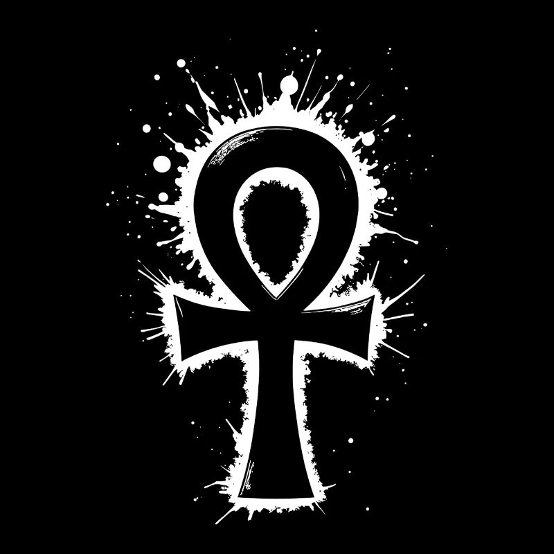 Égypte Ankh Symbole Splash