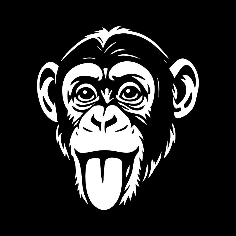 Affe - Schimpanse - Affengesicht - Kostüm
