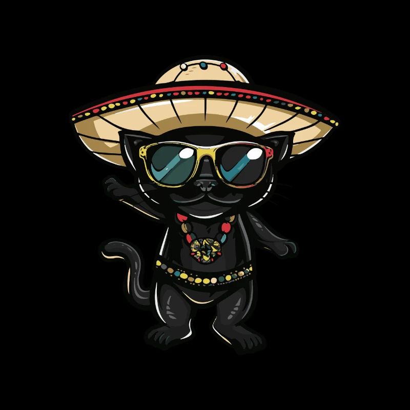 Panther Comic Funny Sombrero
