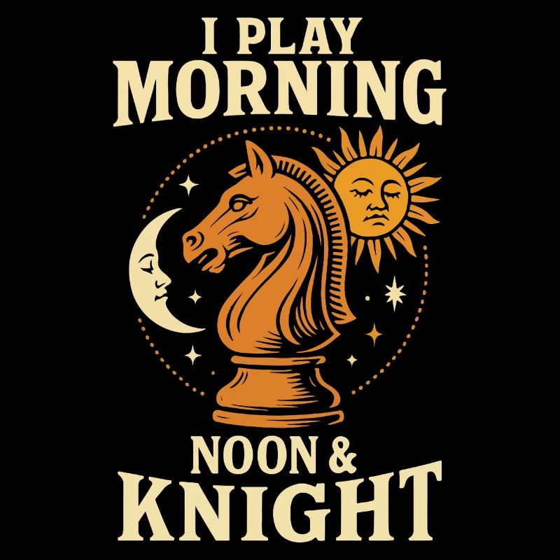 Chess Player Morning Noon Knight Chess Lovers