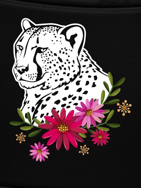Cheetah With Flowers