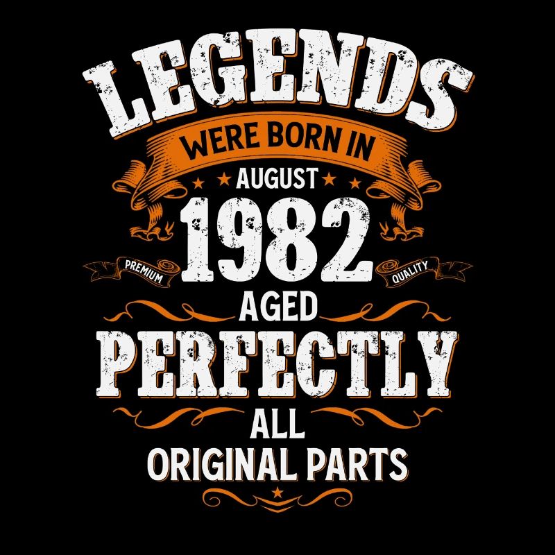 43rd Birthday Legend Vintage August 1982