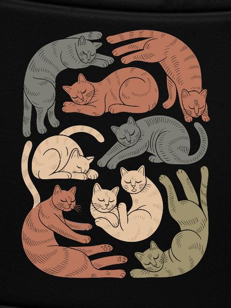 Entspannte Boho Katze Muster