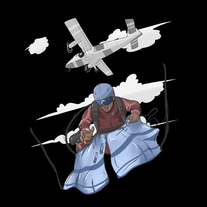 Luftschirmsprung Pilot Illustration