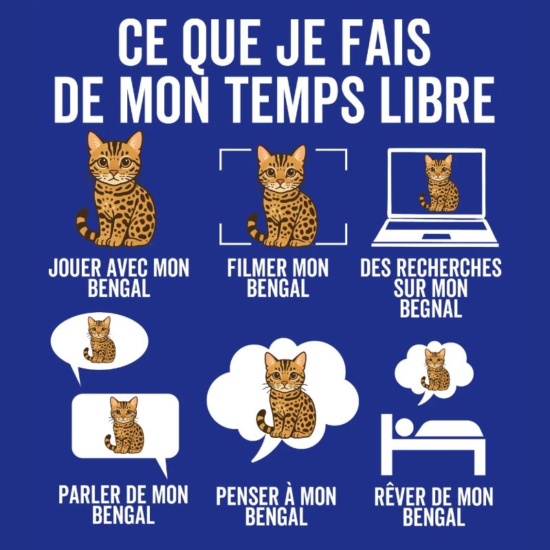 Ce que je fais de mon temps libre – Chat Bengal