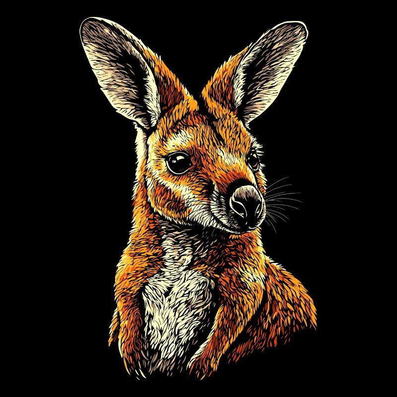 Wallaby Australie Outback Kangourou doux sauvage