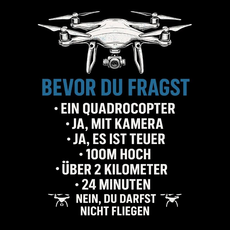Drone quadricoptère drôle de dicton