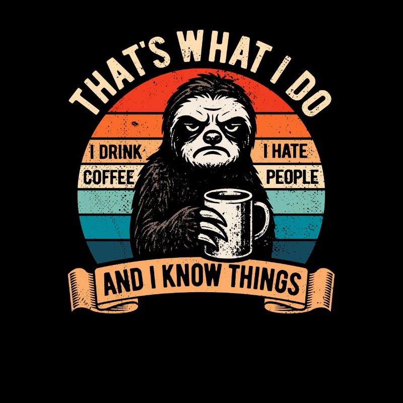 I drink coffee, I hate people and I know things