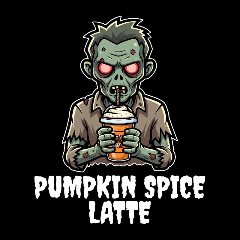 PUMPKIN SPICE LATTE - ZOMBIE HALLOWEEN