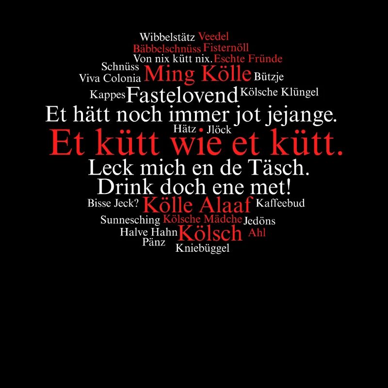 Cologne Kölsch Word Cloud Cologne Carnival Alaaf Kölle