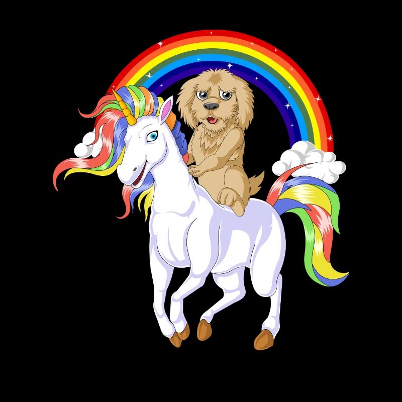 GoldenDoodle Reiten Einhorn