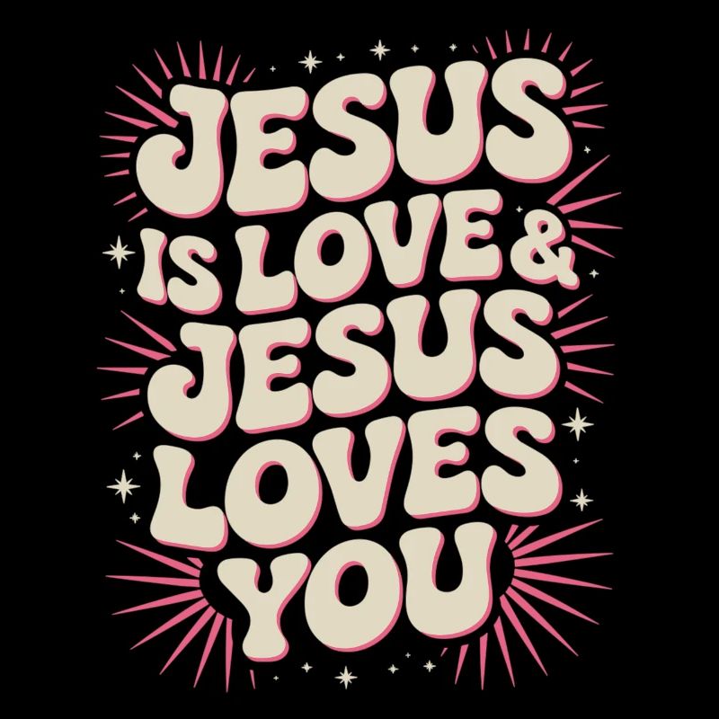 Jesus Liebe Spruch mit Sprechblasen