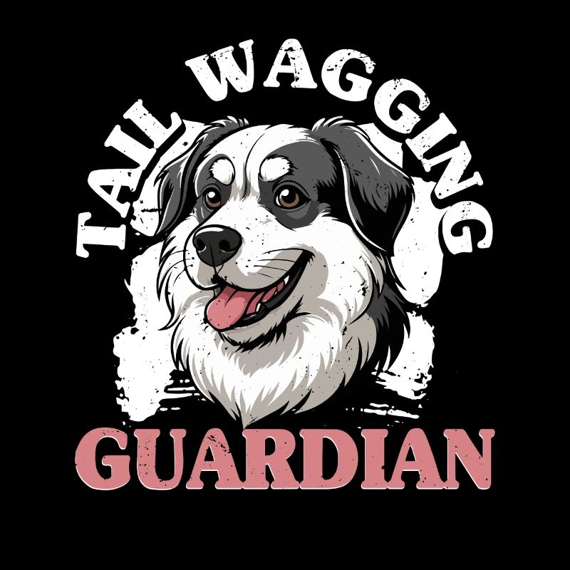 Gardien qui remue la queue du chien Alabai