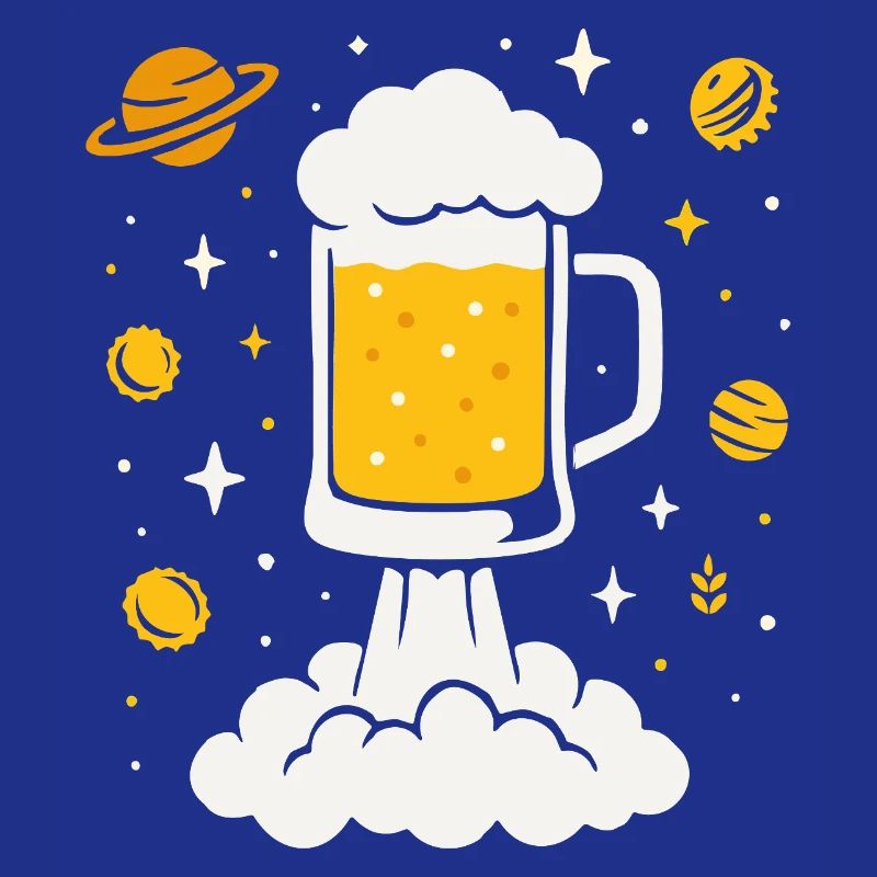 Fusée à bière dans l’espace