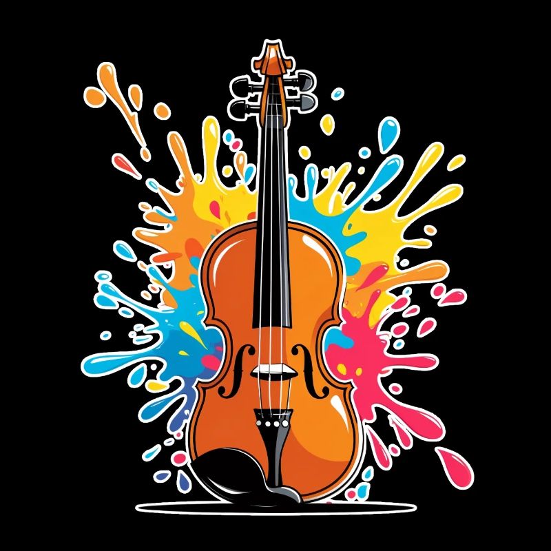 Conception artistique de violon vibrante