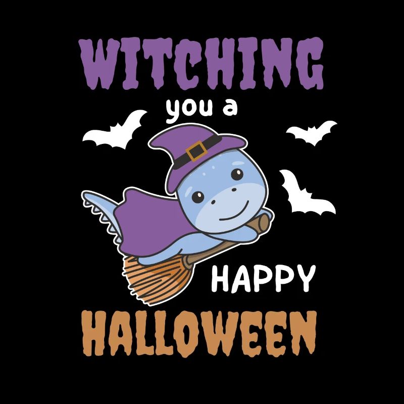 Dino Witch Witching you a Happy Halloween