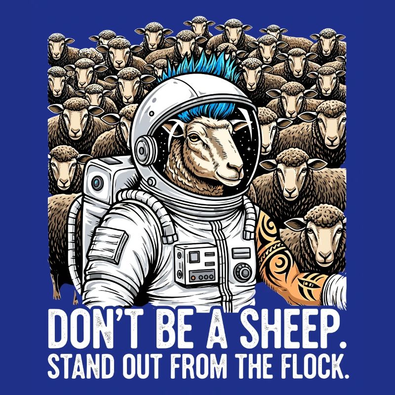 Don't Be a Sheep - Astronaut Schaf Punk