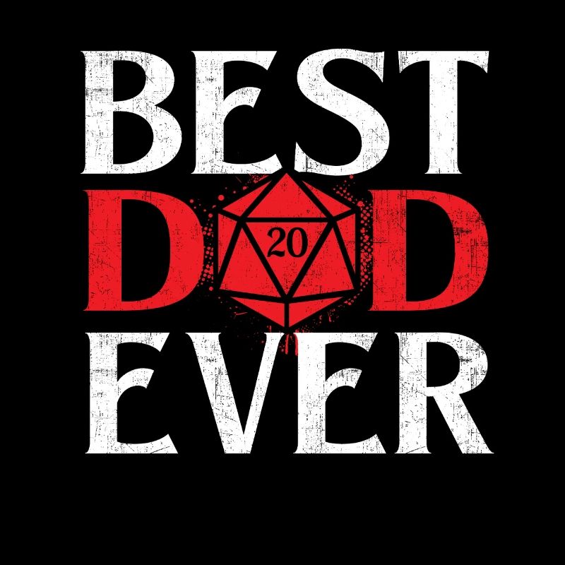 Meilleur papa de tous les temps D20 Cadeau de RPG de table pour les papas joueurs