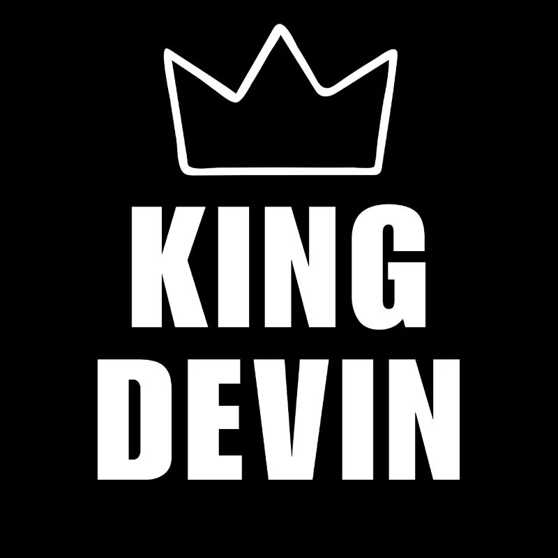 Nom de Devin avec la lettre D - T-shirt King Crown