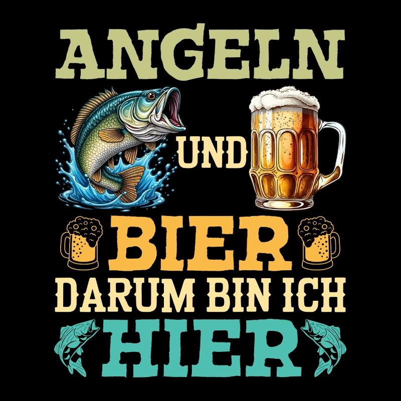 Werdender Papa ANGELN UND BIER DARUM BIN ICH HIER