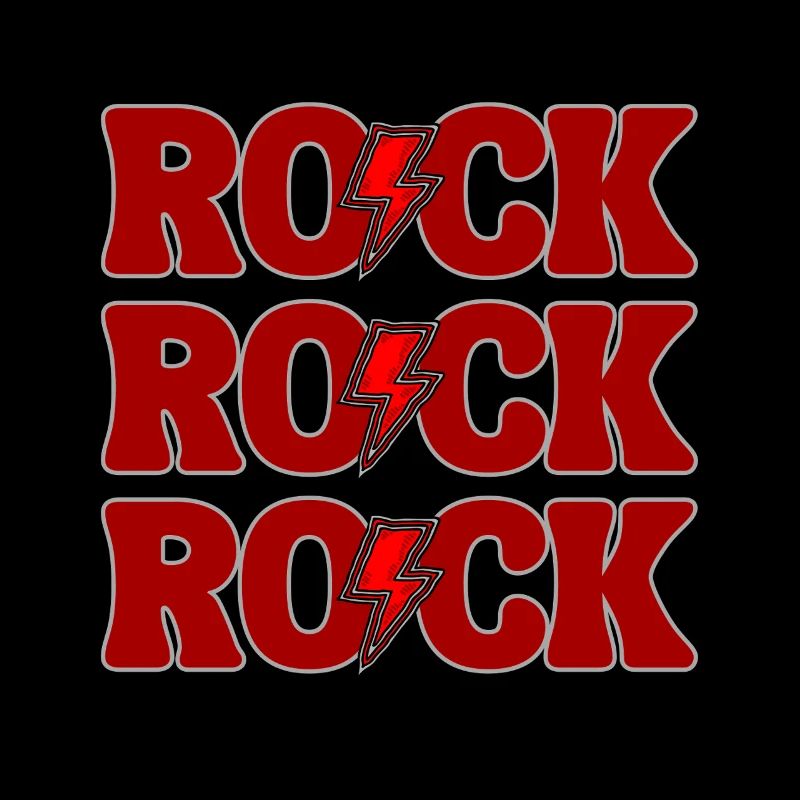ROCK Drei rote Logos