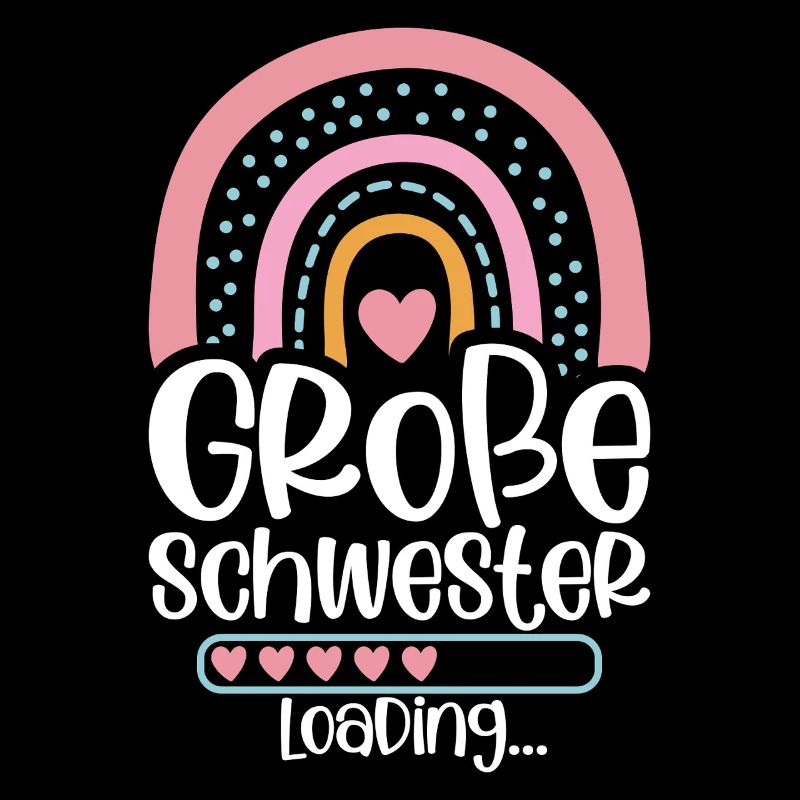 Große Schwester Verkündung Ankündigung Regenbogen