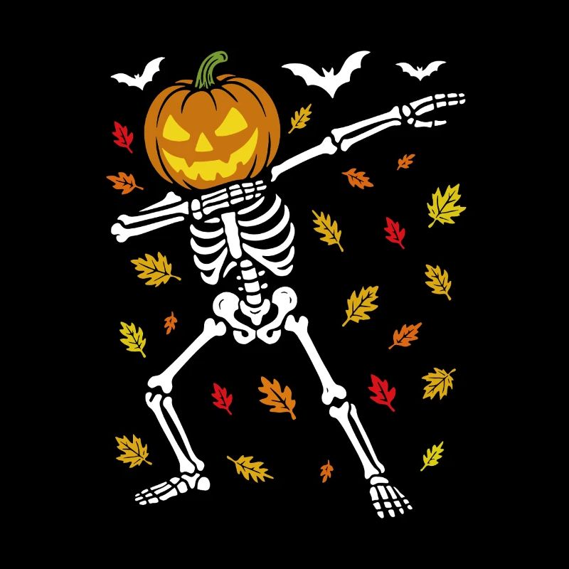 Squelette de danse d'Halloween - Dabbing Autumn