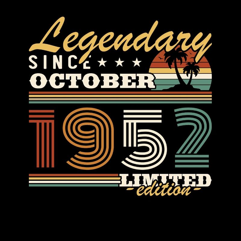 October 1952 Vinatge Retro Birthday Gift