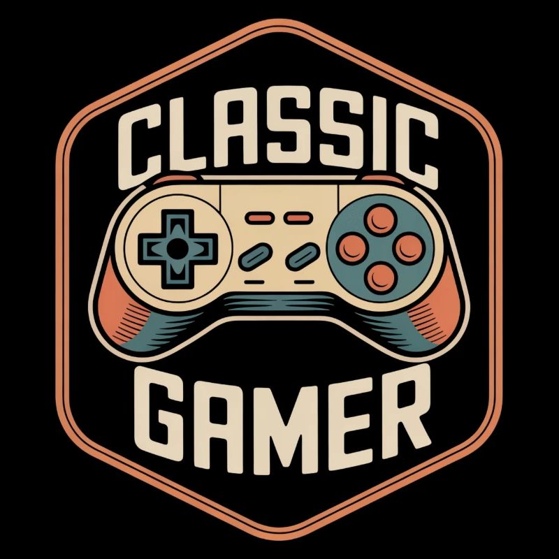 Classic Gamer Retro Controller Nostalgia