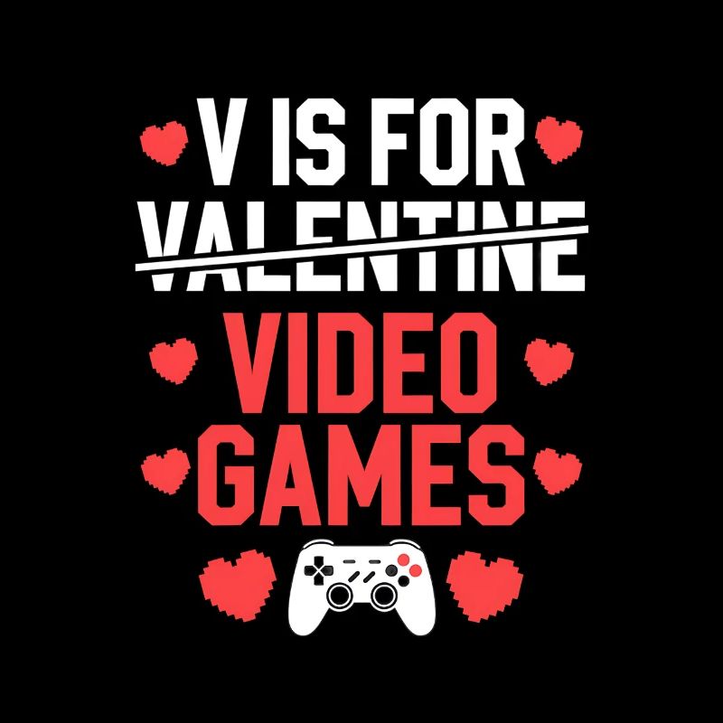 Saint-Valentin Jeux Vidéo Typographie Design