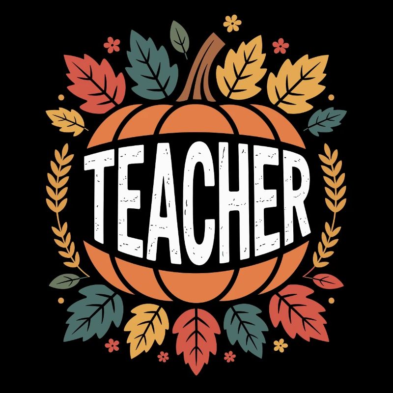 Autumnal Teacher Pumpkin