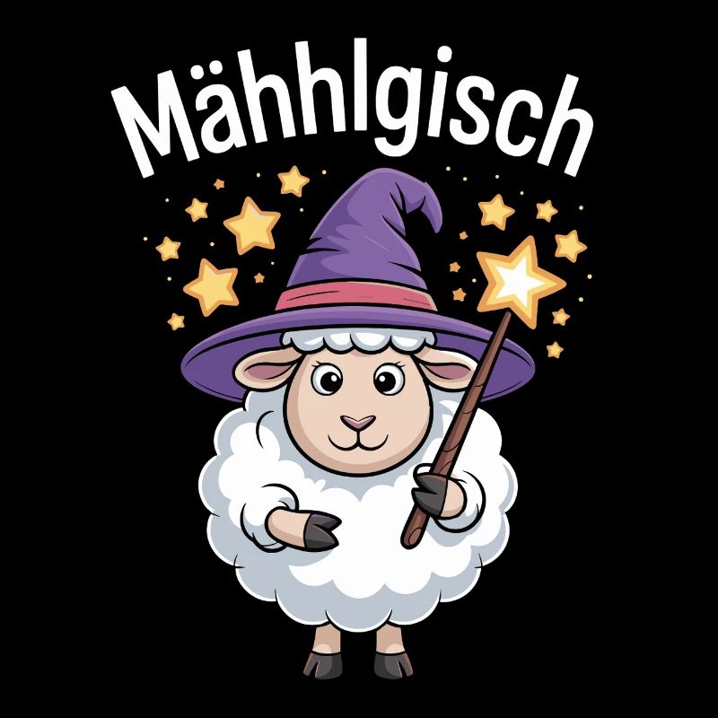 Mähhlgisch Mouton Sorcier Sorcière Baguette Étoiles