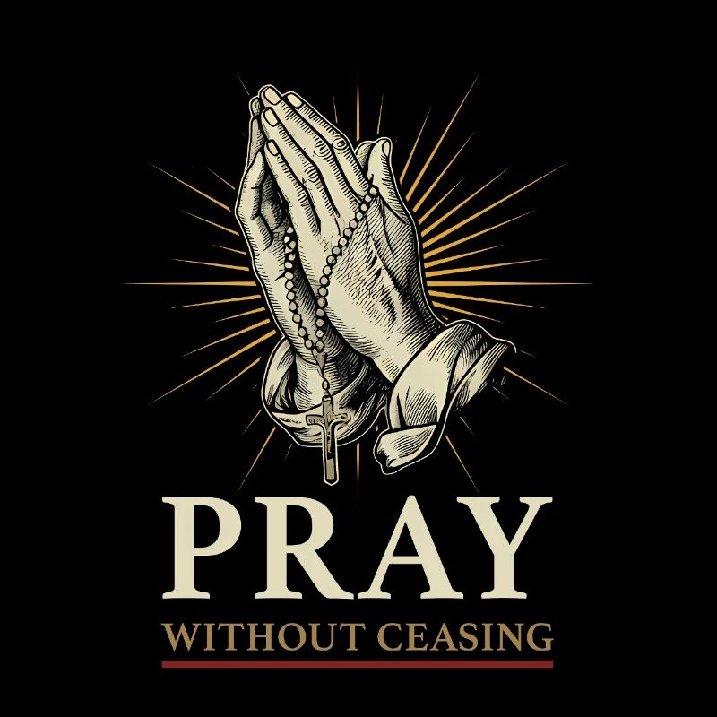 Praying without ceasing – hands with the rosary