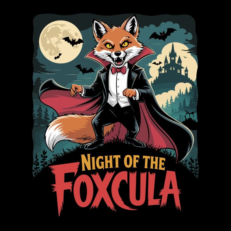 Nuit de Foxcula Renard Halloween Design