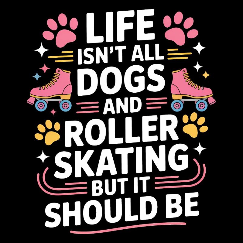 Roller Skating Spruch Hund Lustig Skating Geschenk