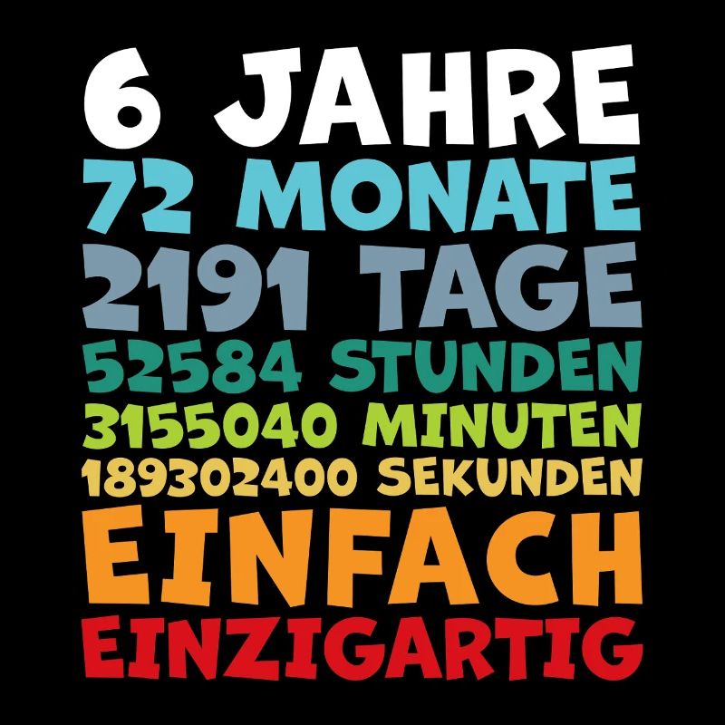6. Geburtstag 6 Jahre 72 Monate Lustig Spruch