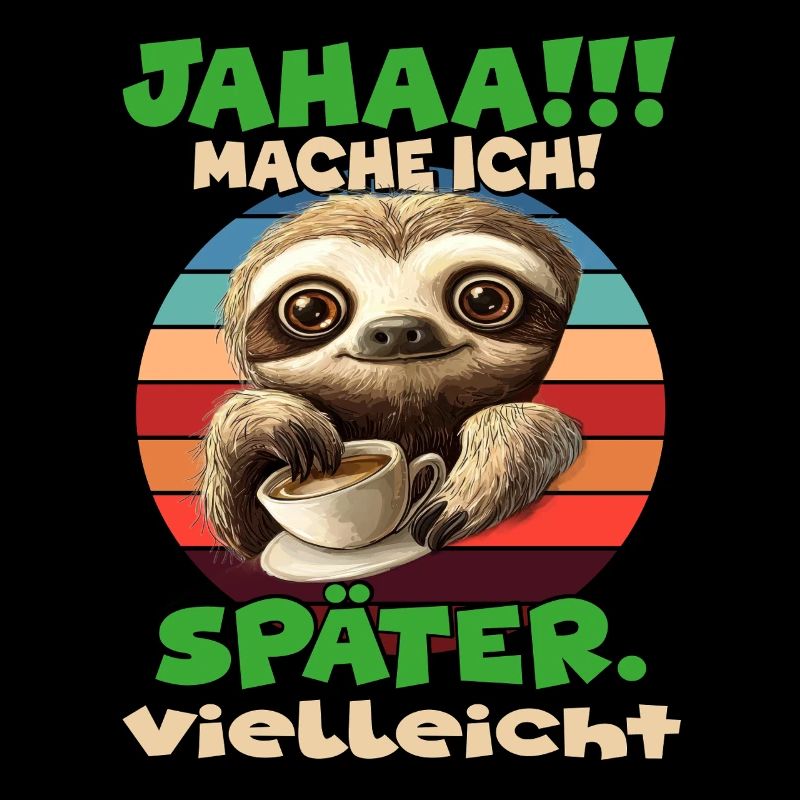 Sloth with Coffee Latte Moment Shuffle Sloth