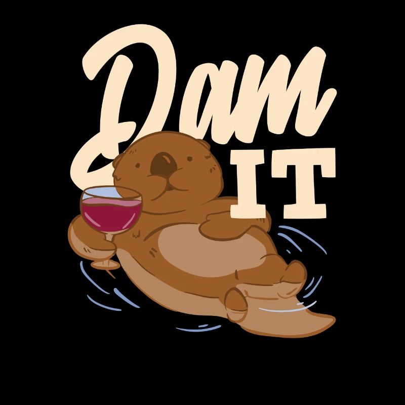 Loutre de mer dessin animé barrage il
