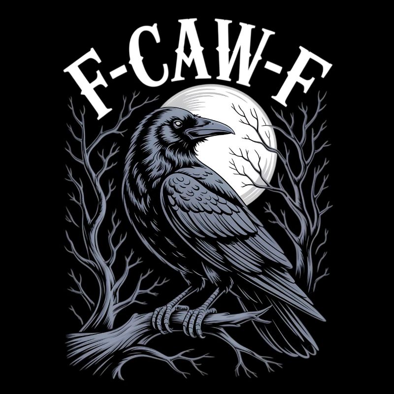 Emblème gothique de la lune du corbeau