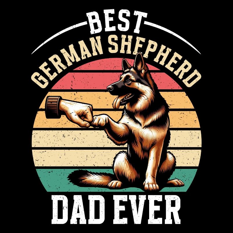 Deutscher Schäferhund Papa Vatertag Vater