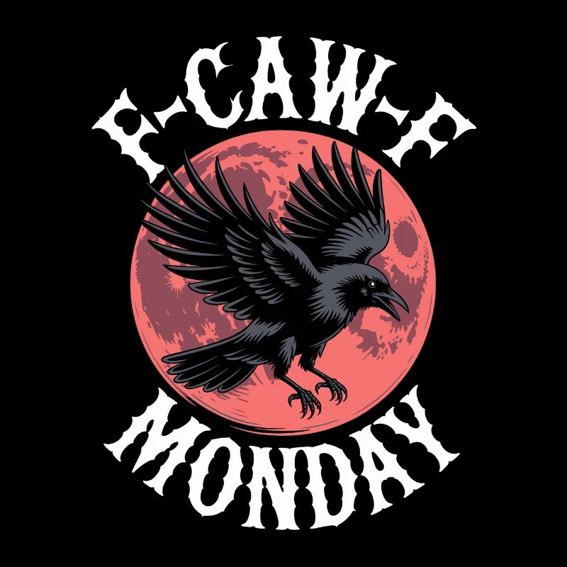 Raven Moonlit Night Monday