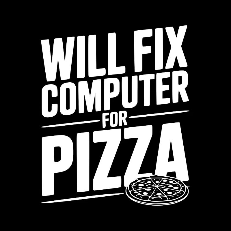 Wird den Computer für Pizza reparieren